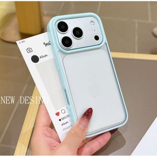 Ốp Lưng Màu Dopamine Cứng Trong Suốt Acrylic Ốp Lưng Điện Thoại Cho iPhone 17 16 15 14 13 12 11 Pro Max Plus