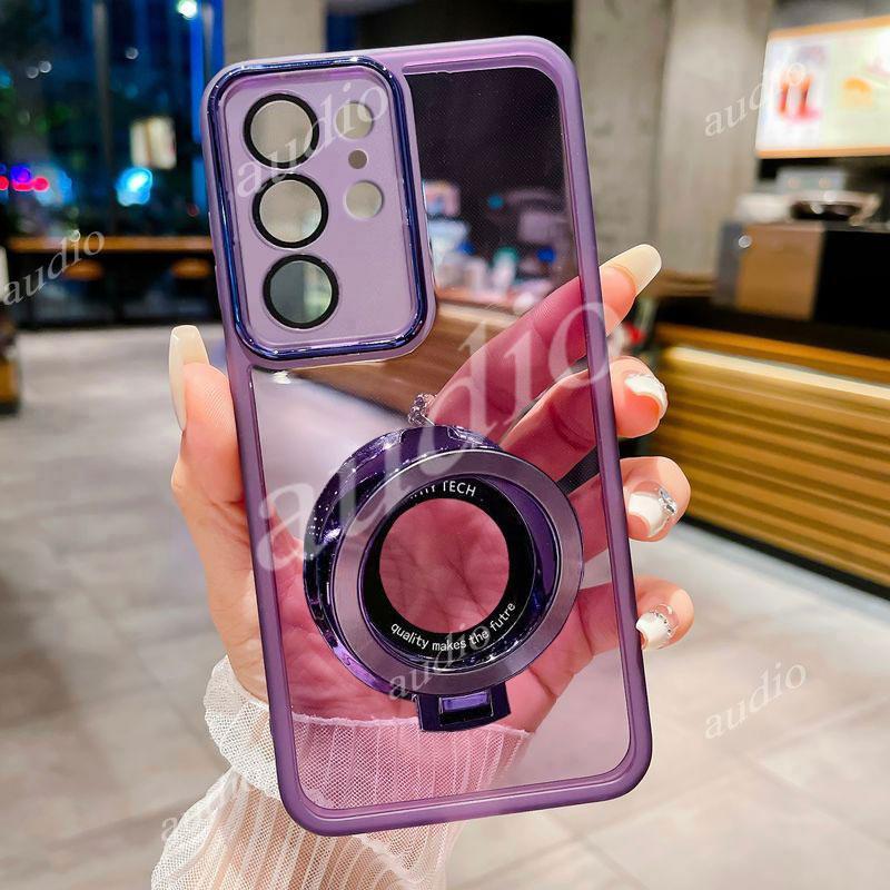 TECNO Camon 50 Ultra 5G Họa Tiết CD Giá Đỡ Từ Tính Ốp Lưng Điện Thoại Cho Tecno Camon 50 Pro Ultra Camon50 5G 4G Full Camera Bảo Vệ Phim Trong Suốt Có Giá Đỡ Nhẫn Ngón Tay