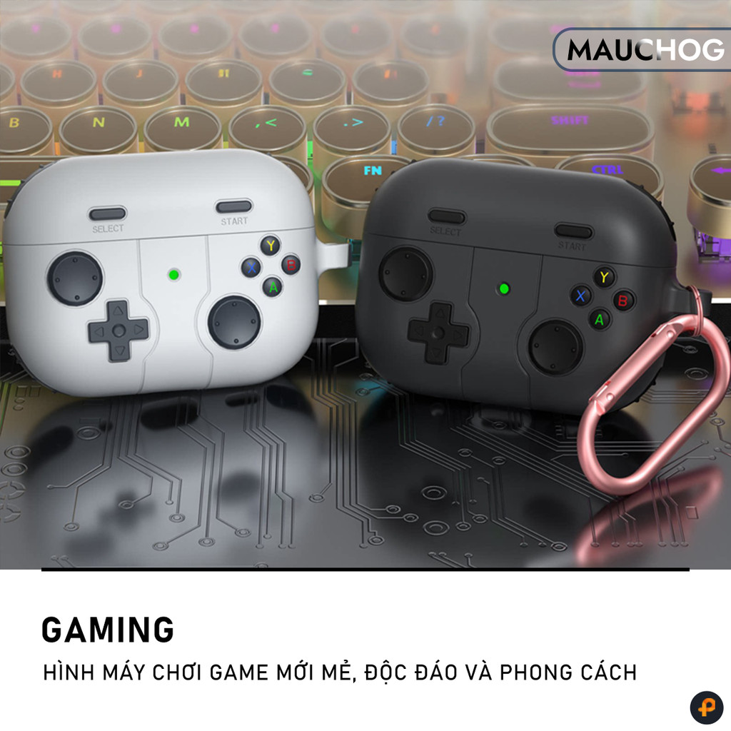 Ốp In Hình Máy Chơi Game Cầm Tay Chống Sốc Kèm Móc Khóa Cho Airpods Pro 3 2 Airpods 4