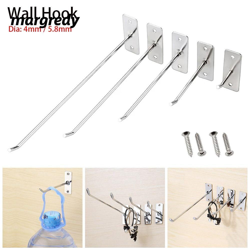 MARGREDY 1 Cái Móc Dây Đơn, Dụng Cụ Phần Cứng Móc Treo Tường Thép, Vít Móng Tay Bền Chốt Búa Kìm Phụ Kiện Điện Thoại Di Động Hiển Thị Móc Bảng Lỗ Lewelry