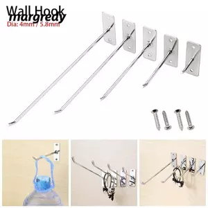 MARGREDY 1 Cái Móc Dây Đơn, Dụng Cụ Phần Cứng Móc Treo Tường Thép, Vít Móng Tay Bền Chốt Búa Kìm Phụ Kiện Điện Thoại Di Động Hiển Thị Móc Bảng Lỗ Lewelry