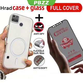 Vỏ kính cường lực chống riêng tư bằng gốm sứ 2 trong 1 màu thạch cho Realme C21Y C25Y c15 c12 c25s c25 c20 c11 2020 C2 C21 2021 Vỏ điện thoại Vỏ thiết kế mới thẩm mỹ GDMKFBS03
