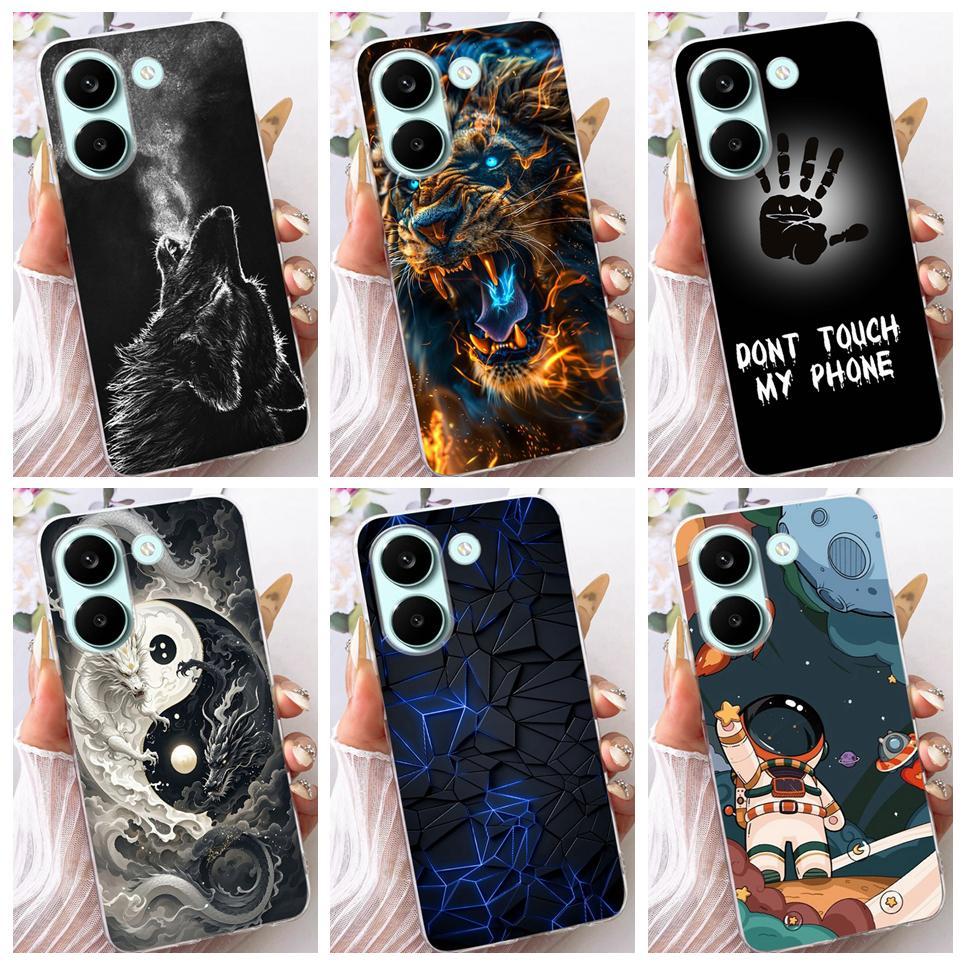 Dành Cho Xiaomi Poco X8 Pro PocoX8 Ốp lưng Hình Rồng Mèo Dễ Thương Thiết Kế Hoạt Hình Ốp Lưng Màu Đen Mềm Vỏ Silicon Trên Redmi Turbo 5