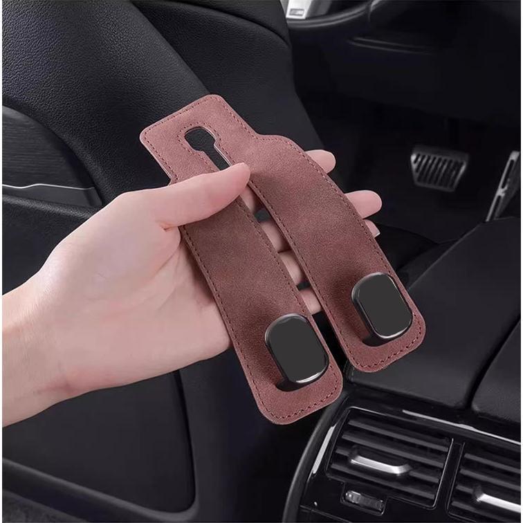 Móc ẩn ghế sau ô tô - Dụng cụ sắp xếp da lộn giả đa chức năng cho tựa đầu lưng