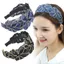 Dây buộc tóc lưới ren PYCOU, Vòng buộc tóc bên rộng hoa, Ins chống trượt họa tiết rỗng đàn hồi dành cho nữ Băng đô buộc tóc ren bé gái