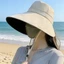 Mũ ngư dân EBINLANDS, Mũ chống nắng vành rộng có thể gập lại, 50 + Mũ chống nắng chống tia cực tím bảo vệ UPF dành cho nữ
