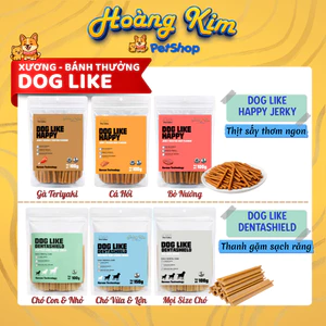 Thịt sấy và Snack chăm sóc răng miệng cho cún Dog Like Happy - Dentashield giảm cao răng