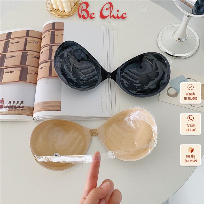 ÁO BRA DÁN NÂNG NGỰC SILICON CÀI TRƯỚC KHÔNG GỌNG HÌNH BÀN TAY P2779 BC_CHIC LINGERIE - Sam Botique