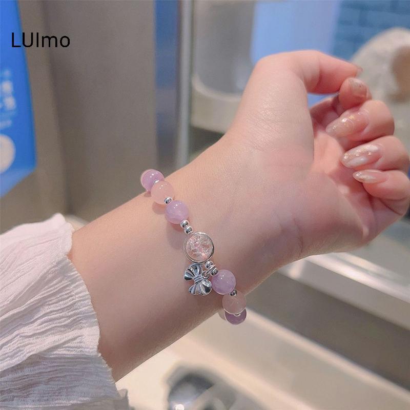 LUImo Ánh Trăng Pha Lê Nơ Đính Hạt - Vòng tay nhẹ sang trọng, phụ kiện thời trang cho bé gái