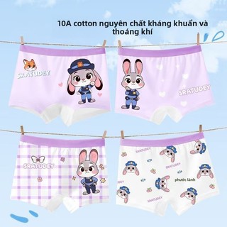 Quần lót đùi cho bé gái - quần boxer cotton mềm mại in thỏ dễ thương thoáng khí mặc hằng ngày