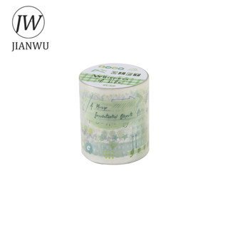 JIANWU Whispers of Life Series Vintage Tiếng Anh Văn Bản Phong Cảnh Chất Liệu Cắt Băng Thêu Sò PET Sáng Tạo Tạp Chí Văn Phòng Phẩm