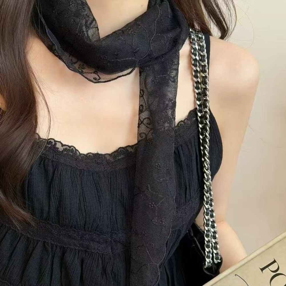 Hululu - Khăn quàng cổ tam giác ren cao cấp, đa dụng cho thời trang