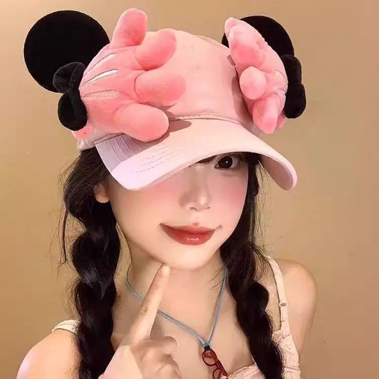 2026 New Cartoon Bow Palm Baseball Cap Funny Cute Sun-Proof Peaked Cap lUK8