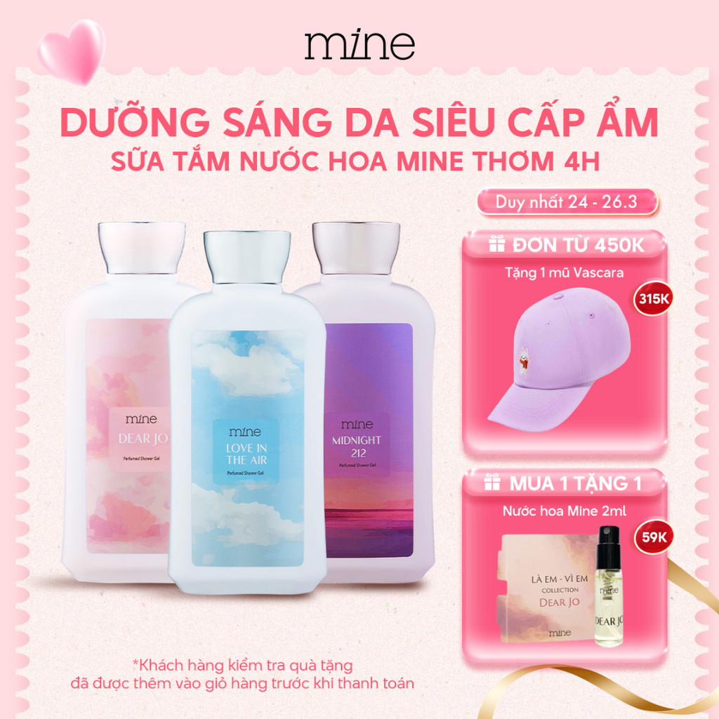 Sữa Tắm Dưỡng Da Mine Perfumed Showergel - Hình ảnh thực tế