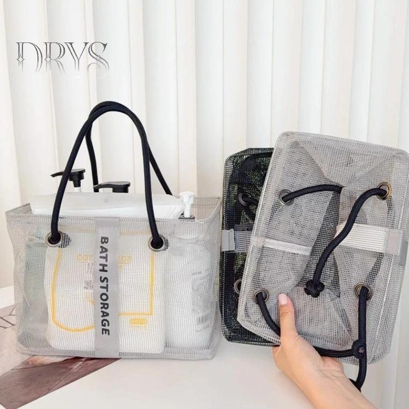 (TFT) Giỏ tắm Tote di động Túi chống nước có tay cầm Túi đựng đồ vệ sinh dung tích lớn Unisex MỚI