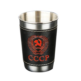 Bộ 4 cốc inox bọc da dung tích 70ml kèm bao da tiện lợi Cốc rượu inox،Nhẹ, bền, không vỡ، Cách nhiệt tốt