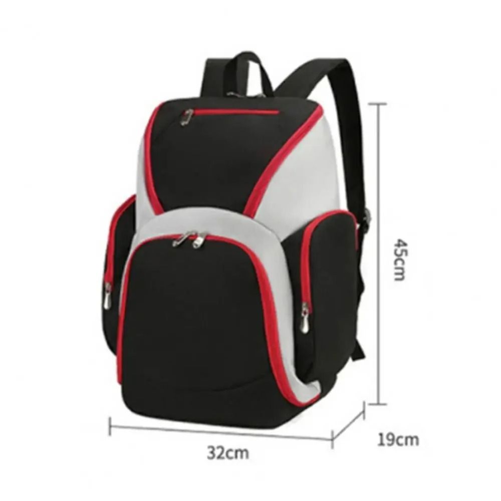 HOBBYIN Túi thể thao HOBBYIN, Ba lô bóng rổ bằng vải dung tích lớn, Ngăn nhiều ngăn bền bỉ Túi tập thể dục chống bắn bóng rổ
