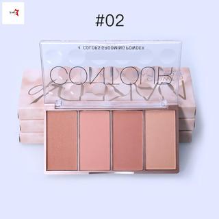 Bảng viền má hồng tự nhiên 4 màu - Họa tiết mịn màng mềm mại để trang điểm sân khấu tiệc tùng