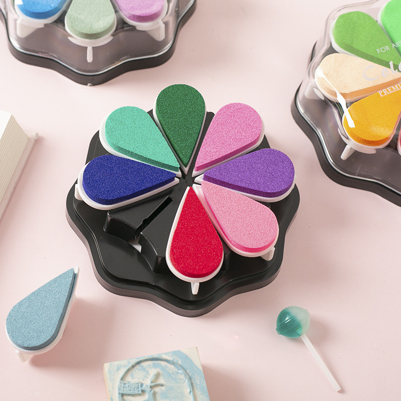 Kim Loại Miếng Lót Mực Handmade Tem Cao Su 36 Màu, Miếng Lót Cánh Hoa JOEF