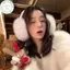 PUSKY Thời Trang Mềm Mại Lông Thú Giả Ấm Tai Mùa Đông Bịt Tai Cho Nữ Màu Trơn Earflap Ngoài Trời Bảo Vệ Lạnh Bịt Tai VN