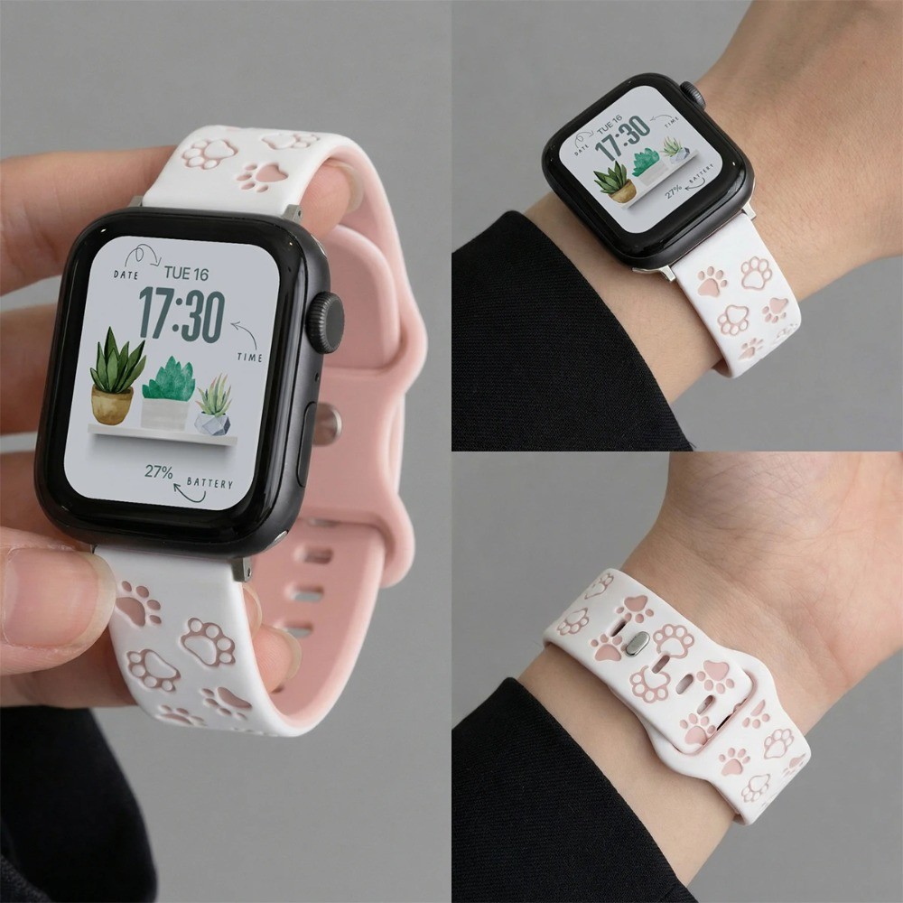 Dây đeo silicon dễ thương tương thích cho Apple Watch Series 11 / 10 46mm 42mm Ultra3 / 2 / 1 49mm 41mm 44 45mm 9 8 7 6 5