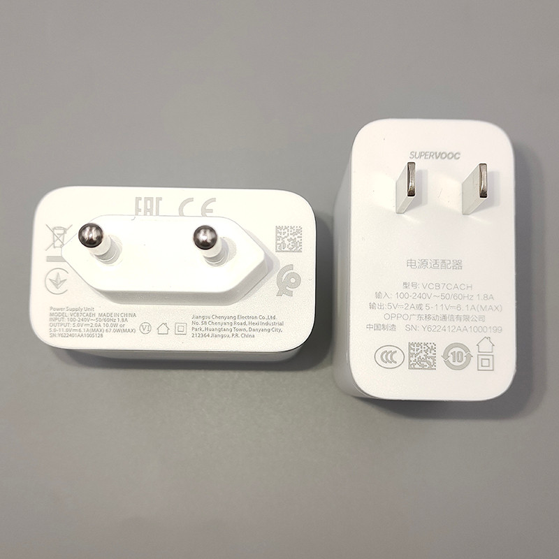 OPPO 67W Supervooc Sạc EU Mỹ Sạc Nhanh Bộ Chuyển Đổi Nguồn Usb Loại C Cáp Cho OPPO Reno 11 10 9 Pro Find X3 X2 Pro K11x K10