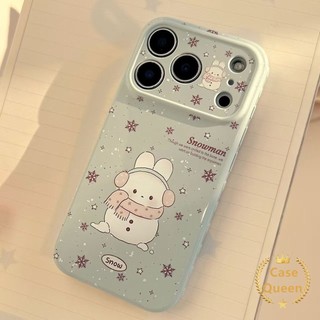 Phim hoạt hình dễ thương Người tuyết cho IPhone 16 17 15 13 12 11 14 Pro Max XR Air X XS Max 16 15 7 8 Plus Vỏ chống rơi ống kính cao cấp mềm