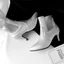 VNMZG34-39 Kích Thước Lớn OL Đi Lại Tất Cả Trận Đấu Giày Bốt Nữ Stiletto Gót Nhọn Ngón Chân Tay Martin Ống Ngắn Giày Bốt Thời Trang