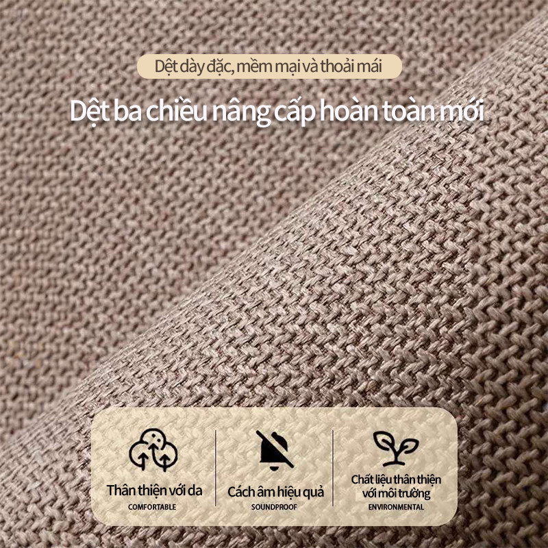 Thảm Bếp Vải Lanh Cao Cấp Bộ 2 Tấm - Thấm Nước Siêu Tốc, Chống Dầu & Trơn Trượt, Dễ Vệ Sinh, Decor Sàn Nhà