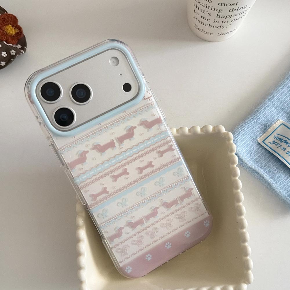 Ốp Lưng Cứng Tương Thích Với iPhone 13 14 14Pro 14ProMax 15 15Pro 15ProMax 16 16Pro 16ProMax 17 17Pro 17ProMax Vỏ Họa Tiết Xúc Xích Chó