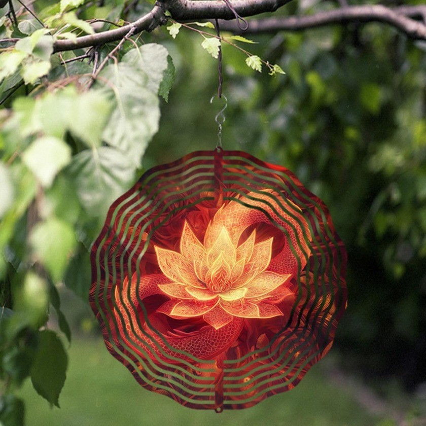 CIFbuy Chuông gió Mandala Spinner Trang trí sân vườn ngoài trời Treo trang trí cho sân nhà