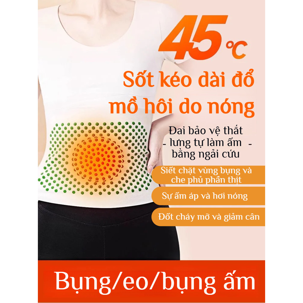 Đai Lưng Giữ Nhiệt Ngải Cứu Co Giãn Thoáng Khí - Hình Ảnh Thực Tế