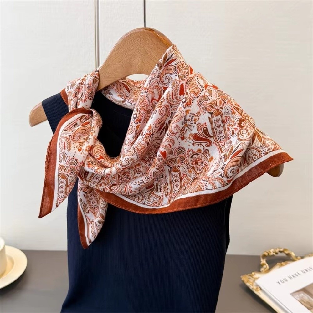 Khăn vuông HOBBYIN bằng cotton mềm mại, thời trang cho nữ, giữ ấm khi quàng cổ hoặc trùm đầu
