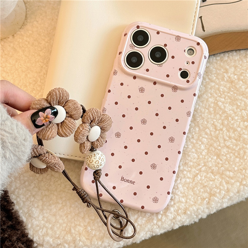 Ốp điện thoại TPU họa tiết hoa chấm chấm cho iPhone 17 Pro Max 16 pro max