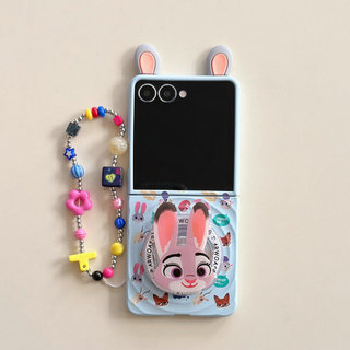 Ốp Điện Thoại Gấp Cho Samsung Galaxy Z Flip7 Flip6 Flip5 Flip4 Flip3 Boyang Thiết Kế Dễ Thương Zootopia Từ Giá Đỡ Vòng Tay Cứng tpu Vỏ Điện Thoại