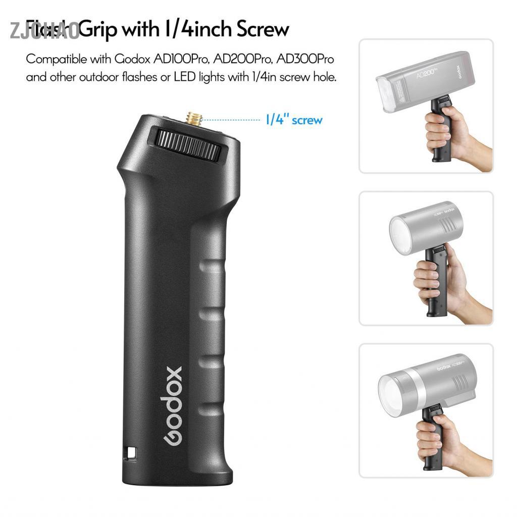 zjchao Godox FG-100 Flash Grip Tay cầm máy ảnh Speedlite với vít 1/4 inch Tương thích AD100pro AD200pro AD300pro và lỗ ren đèn LED khác