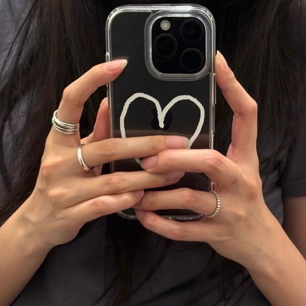 Keo dán mềm vẽ tay tình yêu thương ShouJiKe được áp dụng cho minh bạch iphone17/16/15promax / 14/13/12/11
