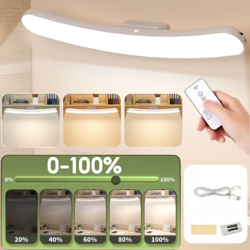 Đèn LED Bảo Vệ Mắt Chống Cận Thị, Đèn Học Chống Lóa 80° Xoay, Nhiều Chế Độ Sáng + Hẹn Giờ + Điều Khiển Từ Xa Sạc Pin USB