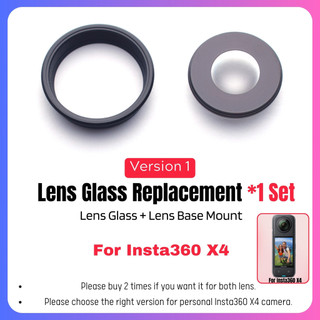 Ống Kính Kính Kính Cho Insta360 X4 X3 X2 360 Ống Kính Thay Thế Bộ Phận Sửa Chữa Vòng Gắn Cho Insta 360 X4 X3 ONE X2 ONE RS Phụ Kiện