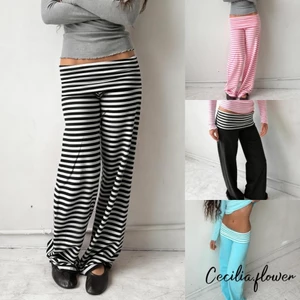 Quần Sweatpants dành cho phụ nữ với thiết kế dáng rộng thoải mái và họa tiết sọc dập ly