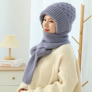Khăn Mũ Một Mảnh Tích Hợp Chống Gió Bảo Vệ Tai, Phù Hợp Cho Phụ Nữ Dùng Ngoài Trời Mùa Đông