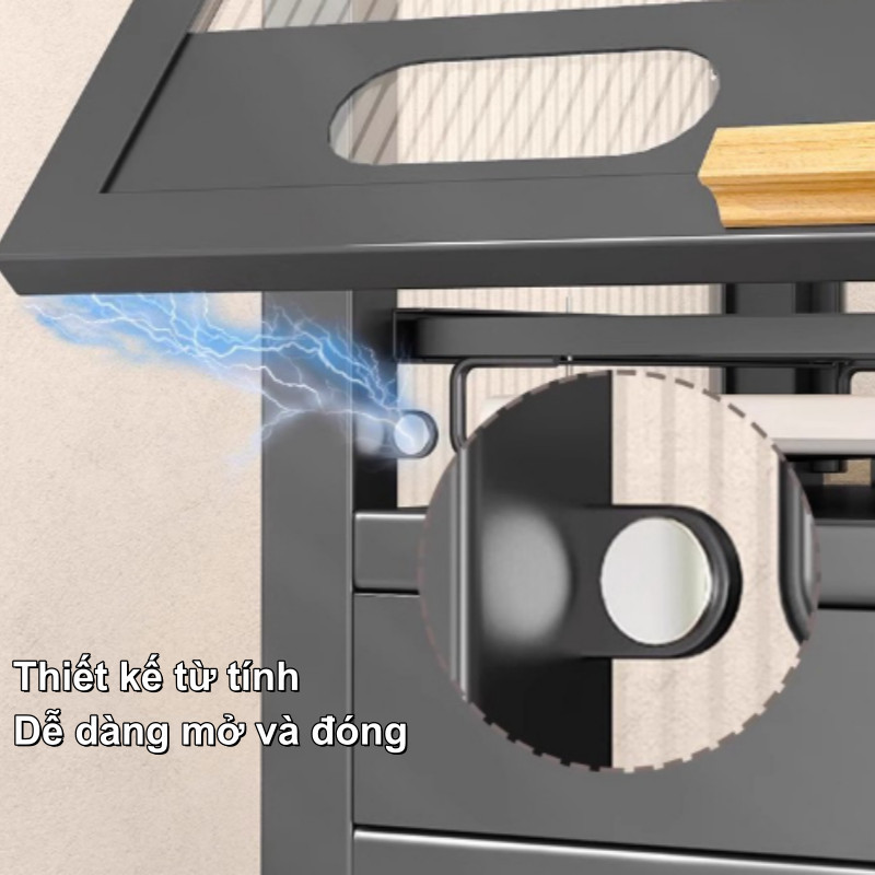 Tủ Đựng Bát Đĩa Nhà Bếp Chống Bụi-Thép Dày Cứng Cáp, Chịu Lực Tốt,Dễ Lau Chùi,Đựng Bát Đĩa & Gia Vị