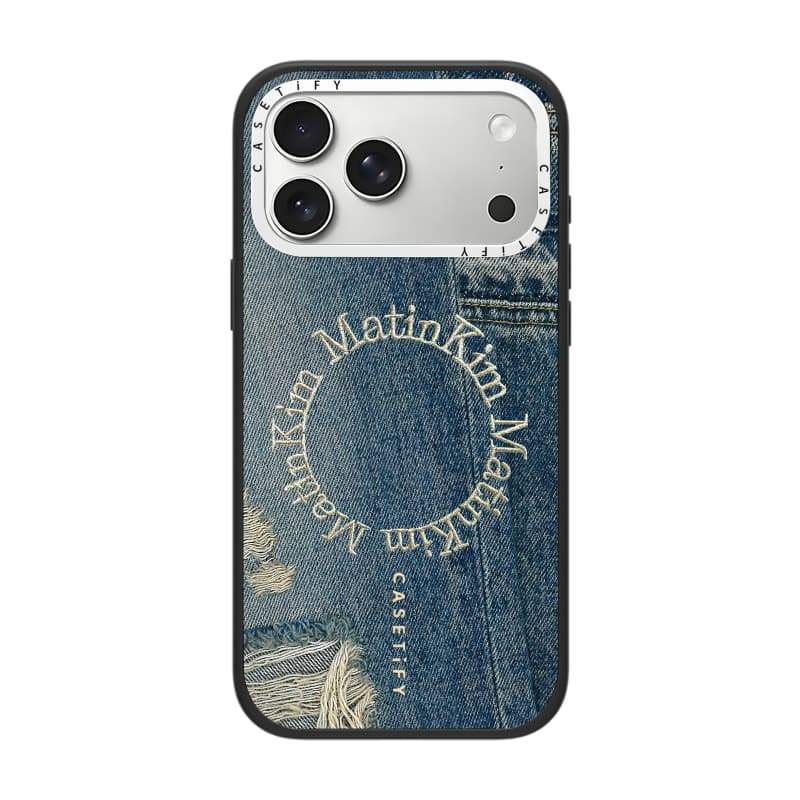 CASECASE X Matin Kim DENIM CIRCLE CASE Trắng Vòng Máy Ảnh Phiên Bản Mờ Đen Cứng Hút Từ Tính Tác Động Dành Cho Apple IPhone 13 14 15 16 17 Pro Max Air Plus Có Hộp