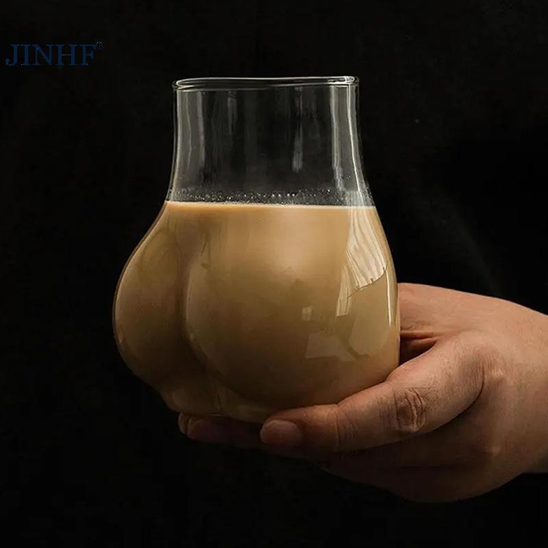 JINHF Dễ Thương Cơ Thể Mông Bắn Kính Cà Phê Sữa Cốc Bia Nước Rượu Trà Uống Cốc Cao Cấp Đảng Ngộ nghĩnh Cốc HOT