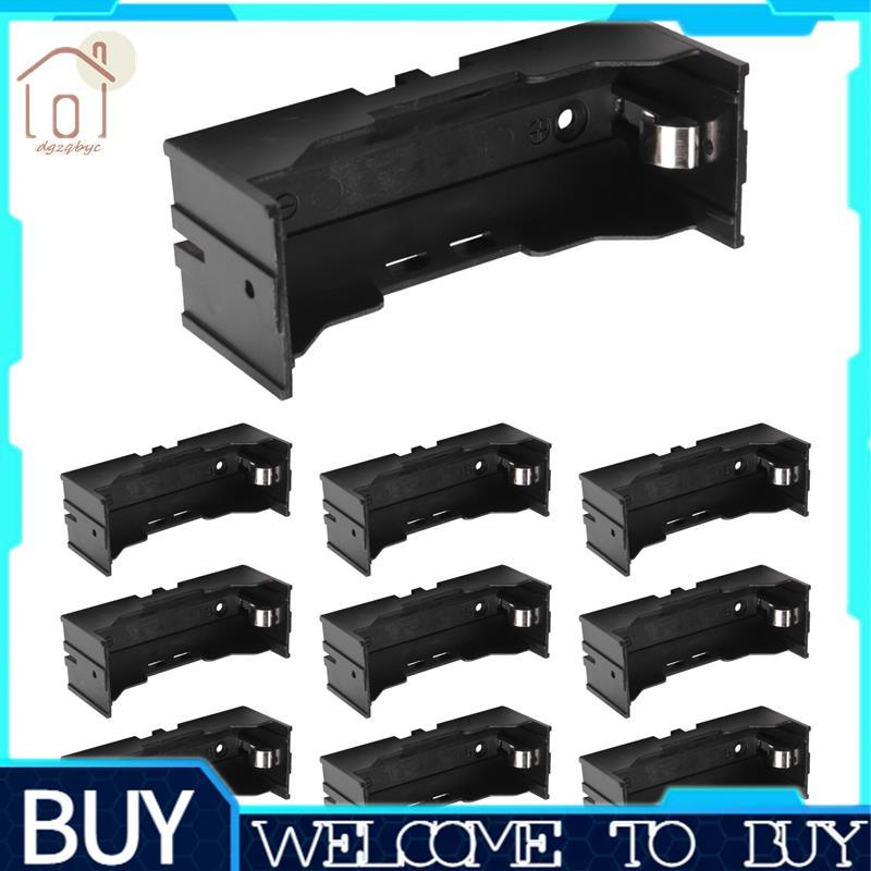 Hộp đựng pin đơn 26650 bằng nhựa Hộp lưu trữ 10 chiếc màu đen