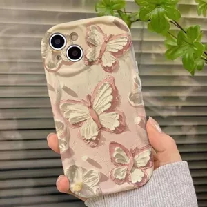 Tranh Bướm Thích Hợp Cho Apple 16PROMAX Ốp Điện Thoại iPhone15 Chiếc 14 Tất Cả 13 Vỏ Mềm 1726.1.14