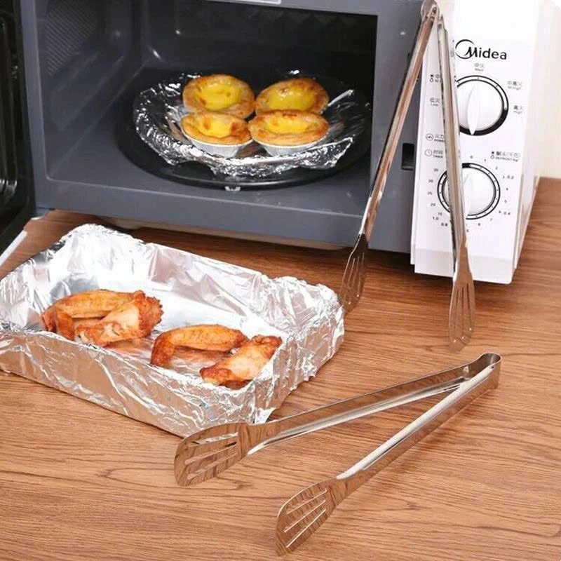 Kẹp thịt nướng thép không gỉ chống trơn trượt dùng cho BBQ nhà bếp Kẹp Gắp Inox Đa Năng Gắp Đồ Nóng Tiện Dụng 18cm
