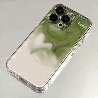 Ốp bảo vệ màu xanh lá cây matcha tươi tương thích với iPhone17 / 16plus / 15 Pro / 14 / 13 / 12 / 11Pro max / xs max chống rơi 7 / 8Plus / xr / x / xs