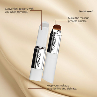 Cửa hàng tốt nhất| Kem nền dưỡng ẩm Stick Brightening Foundations Stick 13g Double Head Color Changing Foundation Stick with Brush – Dưỡng ẩm nhẹ cho da cho Đông Nam