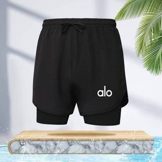 Summer Running Swimming Track and Field Quick-Drying Sports Casual Versatile Anti-Wardrobe Malfunction Shorts Trendy Double Layer Fake Two Pieces Pants dCV5